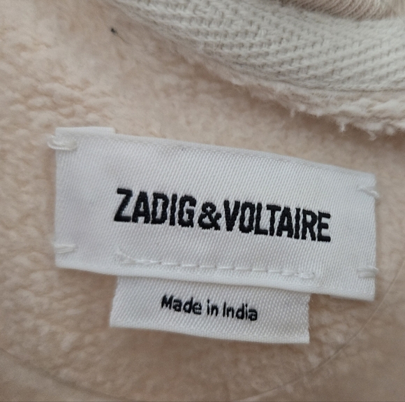 Zadig & Voltaire Cream Rock Crew Neck Sweatshirt - Picture 3 of 5